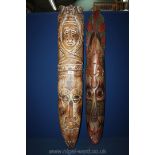 Two wooden Tribal masks