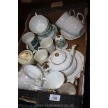 A quantity of china including tea for two, Fortnum & Mason lidded mug, etc.