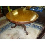 A good Victorian Mahogany snap-top Dining Table,