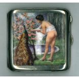 A Continental Silver Cigarette case,