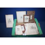 A collection of Armorial book plates and engravings, etc., (approx. 30).