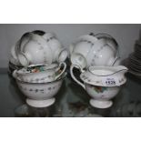 A Shelley Teaset (no. 11472) comprising nine cups, saucers, tea plates, sugar bowl and milk jug.