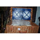 A large picnic Basket and contents,