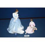 A Royal Doulton figure 'Lorraine' hand as found,