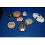 Eight assorted trinket Boxes