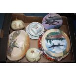 Miscellaneous china including large Royal Doulton ship plate- 'The Victory,