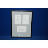 A framed Pencil Study by John Sergeant with artist's label