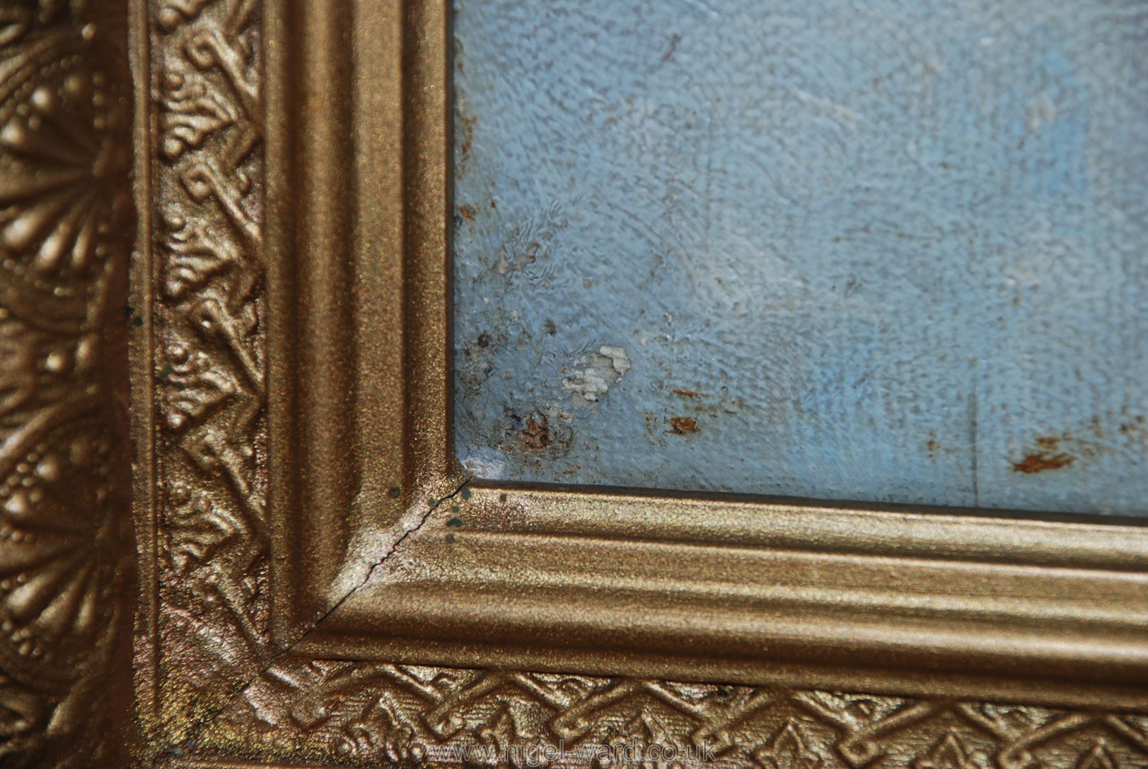 An Oil on canvas of a rural English landscape with a good gilt frame; - Image 6 of 12