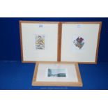 Two limited edition Prints by Lahoda and another small print of Nestling boats