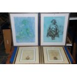 Two pastel Prints of Nudes by P.