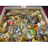 A quantity of costume jewellery bracelets, necklaces, brooches etc.