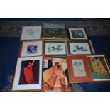 A quantity of Prints including Ducks, etc.