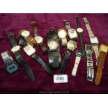 A quantity of miscellaneous Wristwatches including a Trebex (possibly gold).