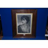 A Junger Neapolitaner framed Print of a Young Lady.