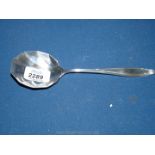 A silver berry spoon hall marked.