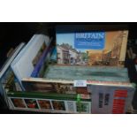 A box of books to include; Britain then & now, The British scene, Western morning views, etc.