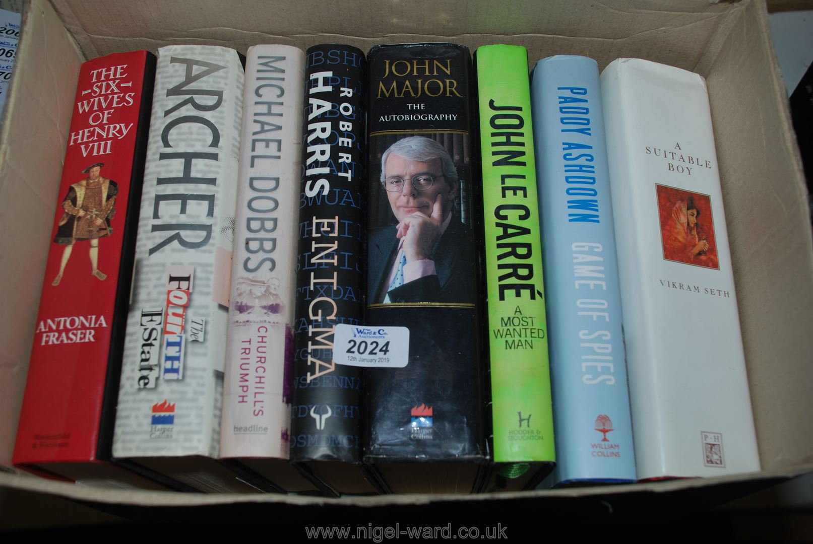 8 books to include; John Le Carre, Robert Harris enigma, Paddy Ashdown Game of Spies etc.