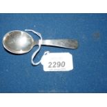 A silver caddy spoon hall marked.