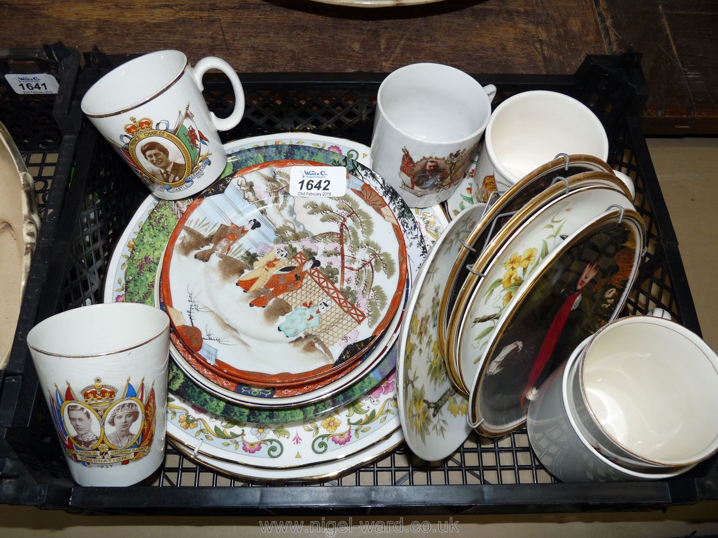 A quantity of display Plates and saucers including oriental, seasons, commemorative mugs, etc. - Image 2 of 2