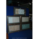Four framed Programmes; Newport v Cardiff 1946-1947, Cardiff v South Africa 1960,