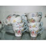 A quantity of Shelley ' Wild Flowers' tea ware.