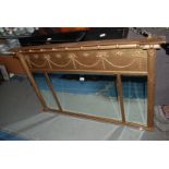 A gilt Overmantle Mirror,