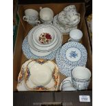 A quantity of china to include; Burleighware and Meakin fruit set, part teasets, etc.