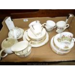 A Royal Worcester part tea set 'magna' pattern, together with a Susie Cooper teapot (spout a/f),