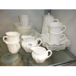 A quantity of white Shelley part tea/coffee set.