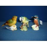Three Beswick Birds - Greenfinch,