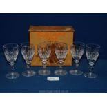 A set of six Crystal Liqueur glasses.