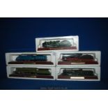 Five 00 gauge model railway engines in original boxes.