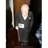 A Studio pottery figure of Sir Winston Churchill