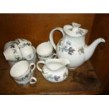 A Royal Worcester 'Burgundy' Coffee set