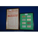 An original Great Western Railway 1907 poster, advertising a train Cardiff home show,