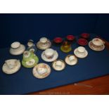 A quantity of mixed Cups and saucers including 1820's Royal Crown Derby,