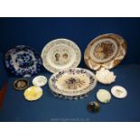 A quantity of Plates and dishes including Charles and Diana, blue and white, Royal Grafton,