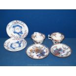 A small quantity of old Spode china including some for W. Tate & Son, Hall (some a/f).