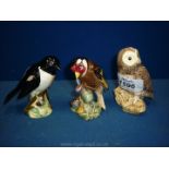 Three Beswick Birds - Owl,