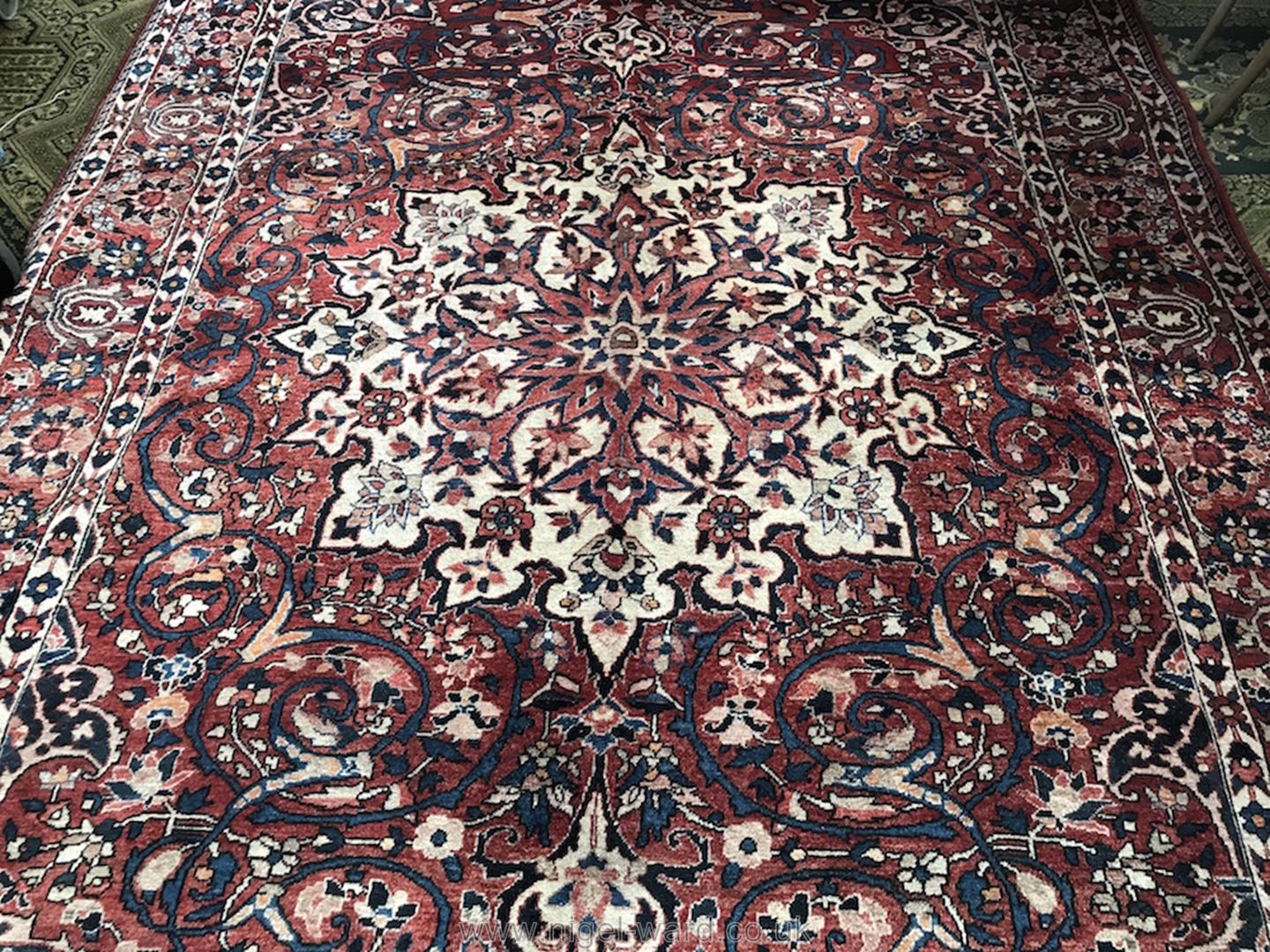 A large hand-made Kerman Carpet, - Image 2 of 3