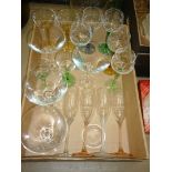 A quantity of glasses including Martini, stemmed wine, etc.