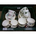 Six Coalport Cups and saucers and six Duchess 'Ivy' trios