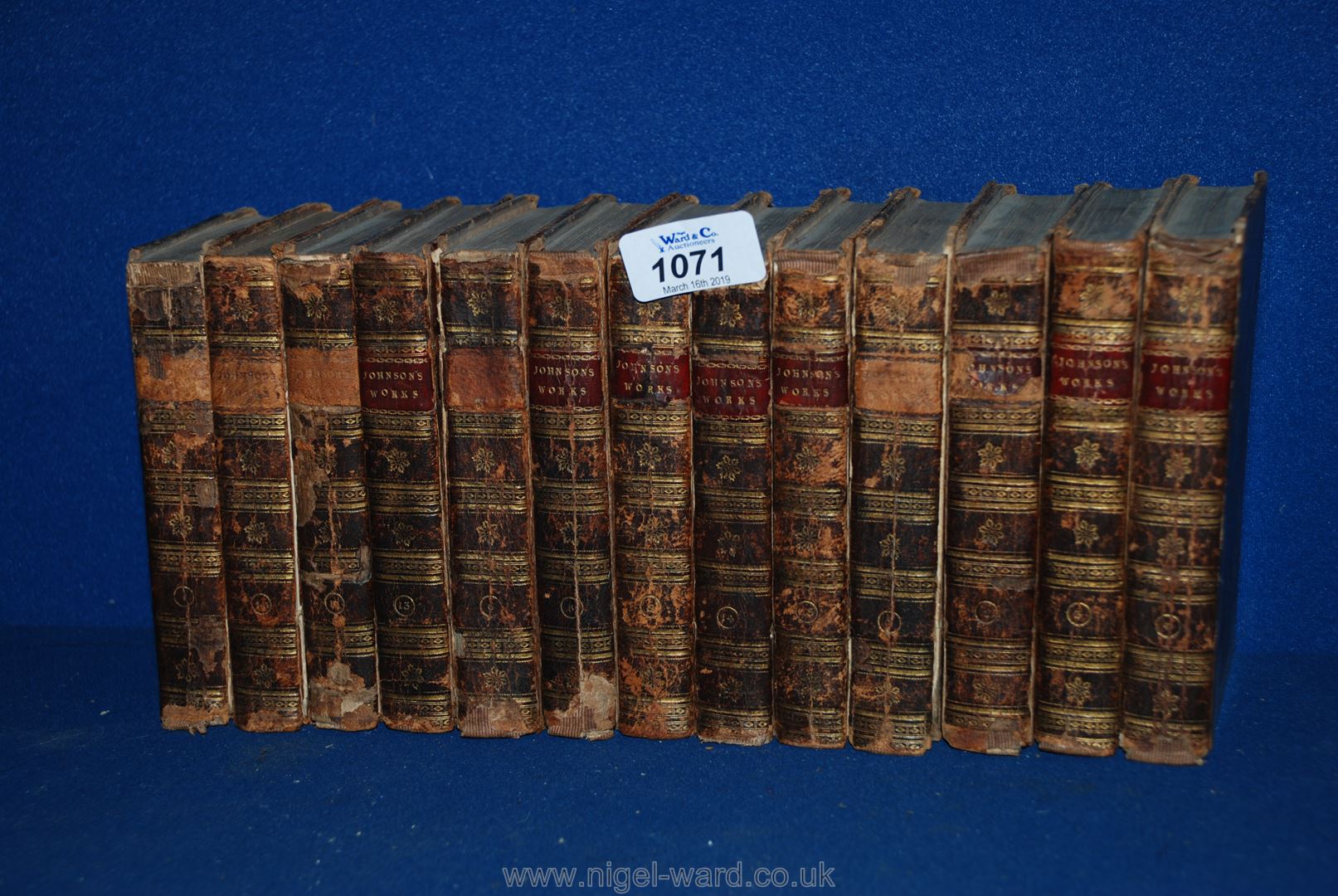 Thirteen full leather antiquarian Books, first edition, 1806,