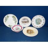 A small quantity of display Plates including Royal Worcester Christmas 1979, Boehm,