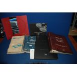 A 1970's Jaguar XJ6 factory manuals and a 1993 Daimler showroom brochure booklet etc.