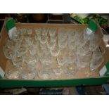 A quantity of cut glasses