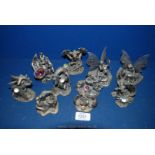 Ten Myth & Magic figures by Tudor Mint including 'The Fairy Messenger',