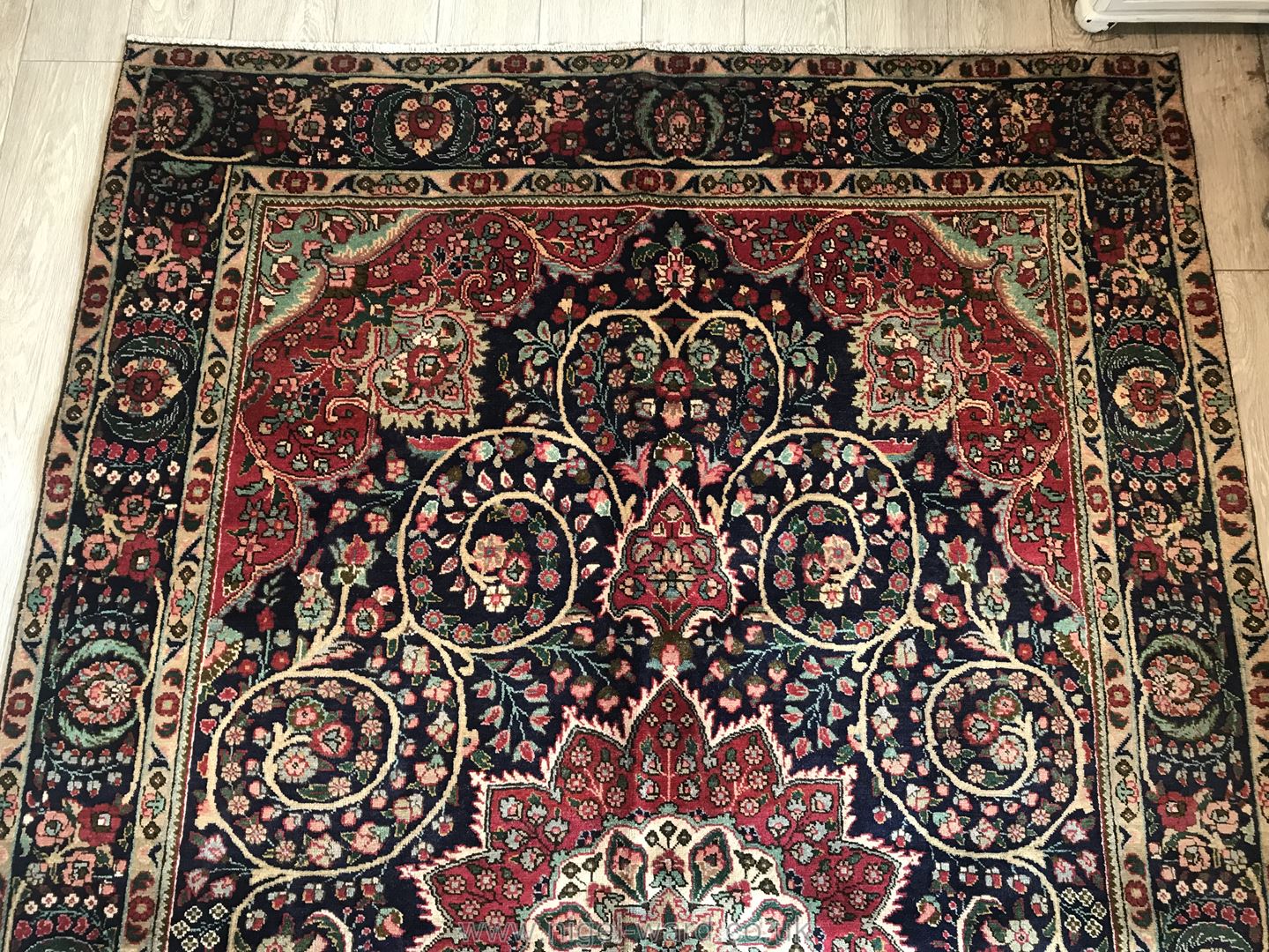 A hand-made Isfahan Carpet, - Image 2 of 4