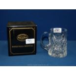 A Bohemia glass Crystal Tankard (boxed)