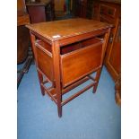 An Edwardian Mahogany occasional Table, the top 21'' x 14 7/8'',